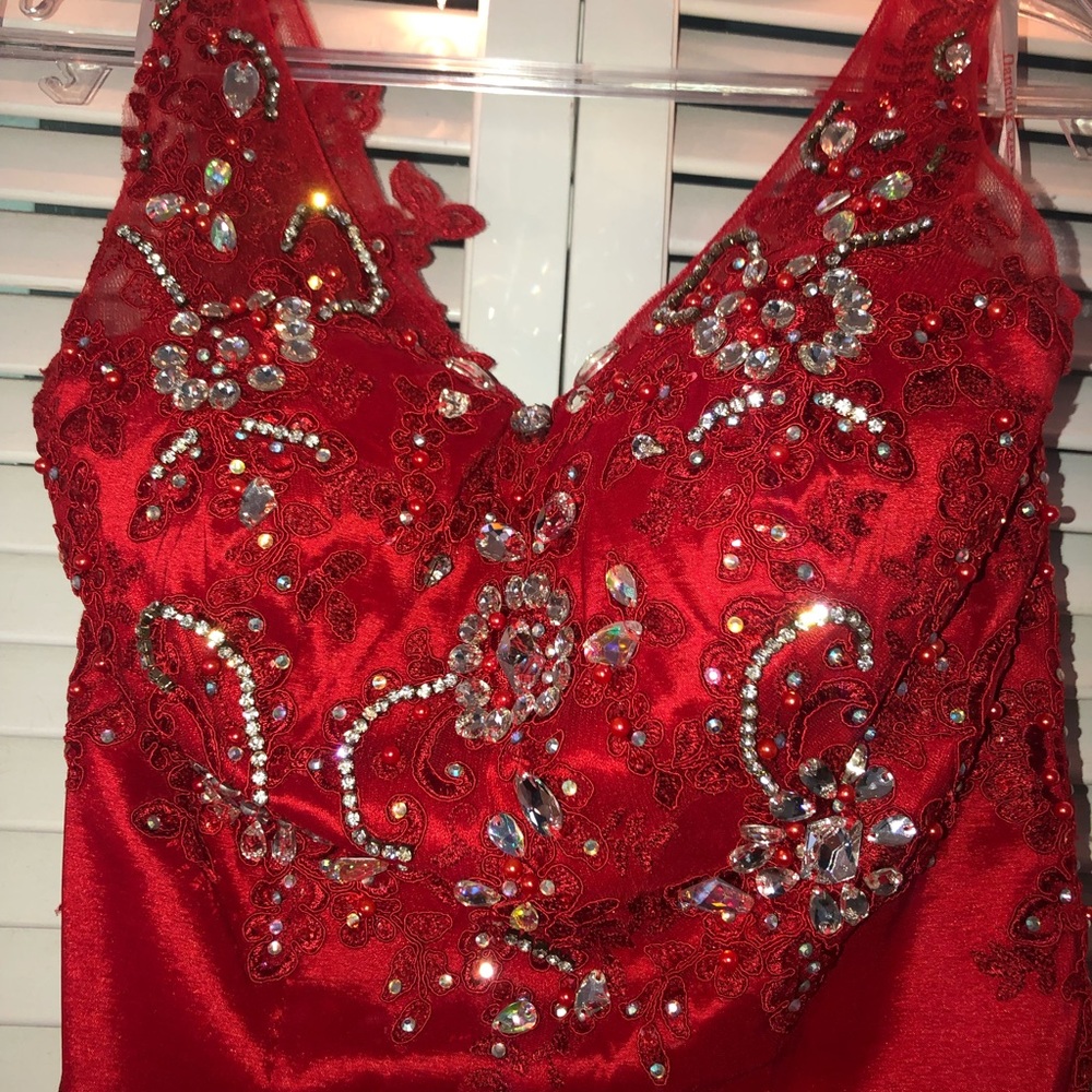 GORGEOUS Red Dancing Queen Pageant/Prom Dress